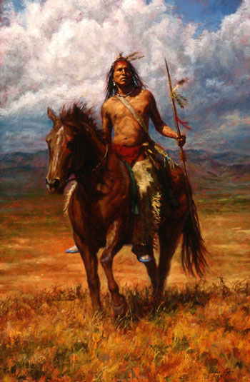 350x535 The Legacy Of The Native American Warriors - Painting Of Native American Warriors