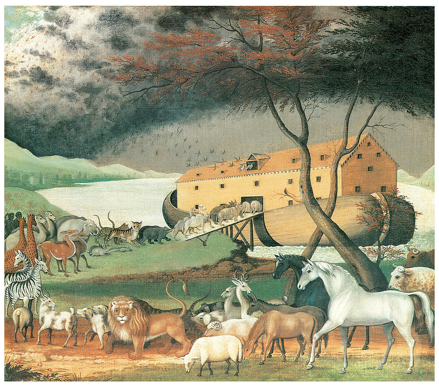 900x793 Noah's Ark Painting By Edward Hicks - Painting Of Noahs Ark