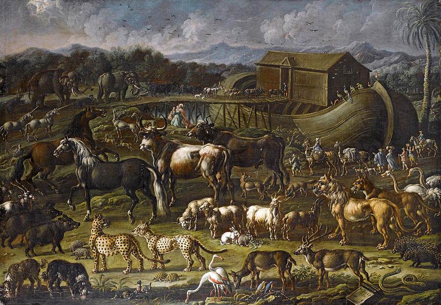 900x623 Noah's Ark Painting By Cajetan Roos - Painting Of Noahs Ark