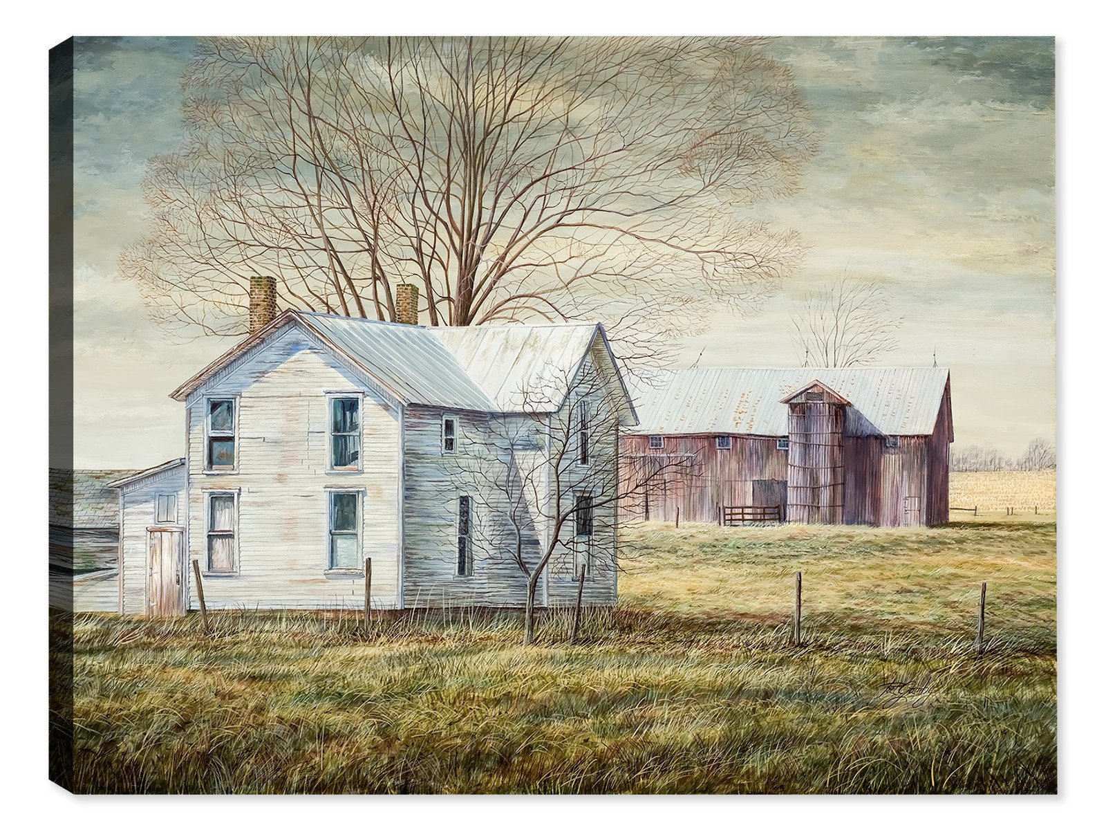 1600x1200 Old Farmhouse - Painting Of Old Farmhouses