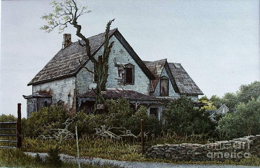 900x584 Old Farmhouse Picton Painting By Robert Hinves - Painting Of Old Farmhouses