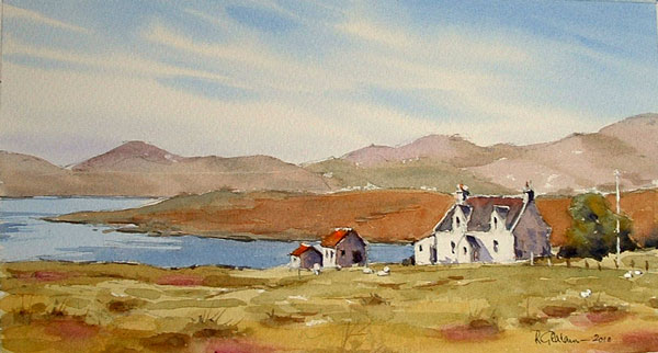 600x322 Old Farmhouse In Harris - Painting Of Old Farmhouses