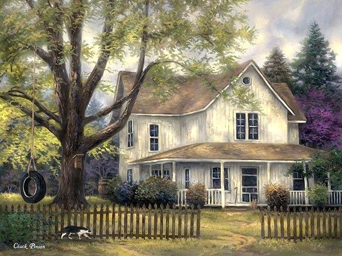 Painting Of Old Farmhouses 21 