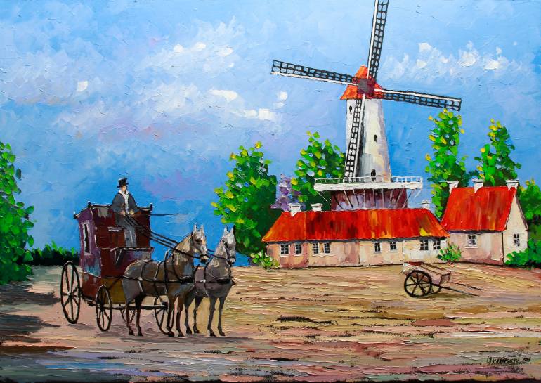 770x545 Saatchi Art Old Farmhouse - Painting Of Old Farmhouses