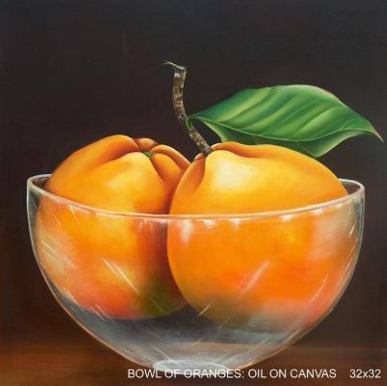 770x768 Saatchi Art Bowl Of Oranges Painting By Martha Escobar - Painting Of Oranges