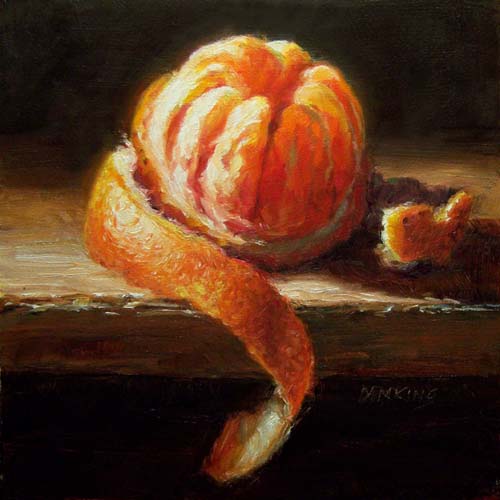 500x500 Small Oil Paintings Blood Orange (Sort Of) Or Amateur Orange - Painting Of Oranges