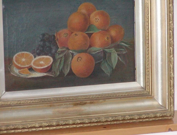 720x551 Still Life Painting Of Oranges Enwoods Ruby Lane - Painting Of Oranges