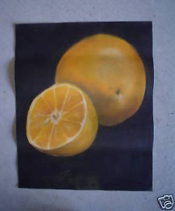 250x300 Vintage 1933 Pastel Painting Of Oranges By Urion Look Ebay - Painting Of Oranges