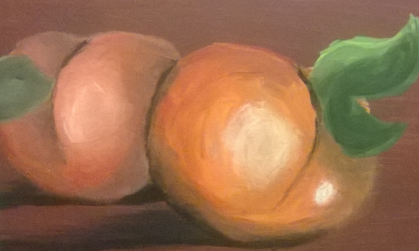 1436x862 Pair Of Peaches - Painting Of Peaches