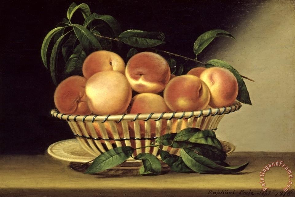 960x641 Raphaelle Peale Bowl Of Peaches Painting - Painting Of Peaches