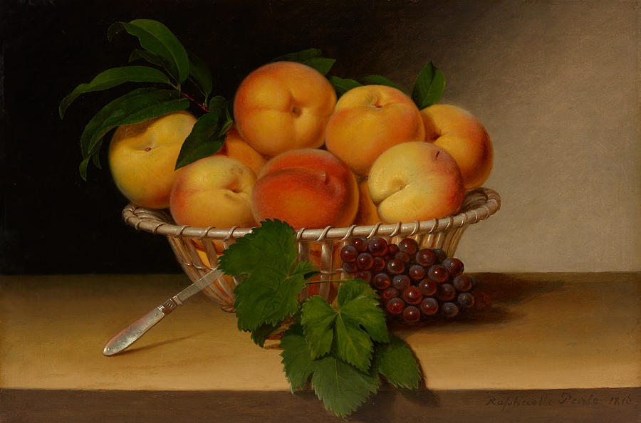 900x594 Still Life - Painting Of Peaches