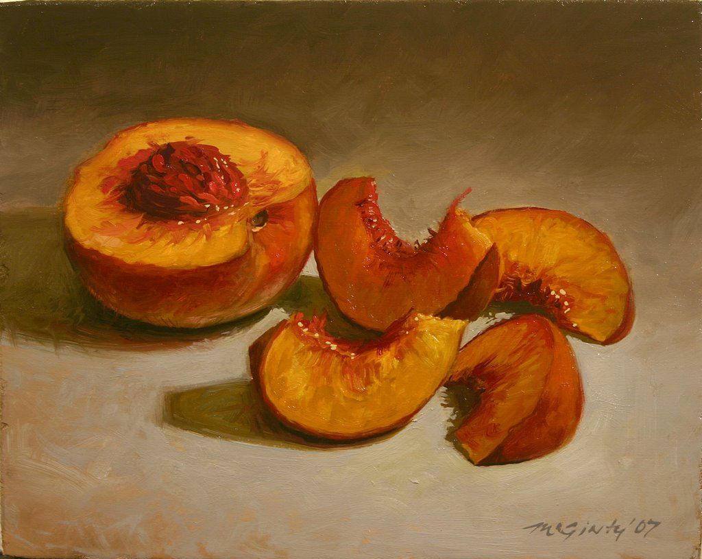 1024x815 Mick Mcginty Artist - Painting Of Peaches