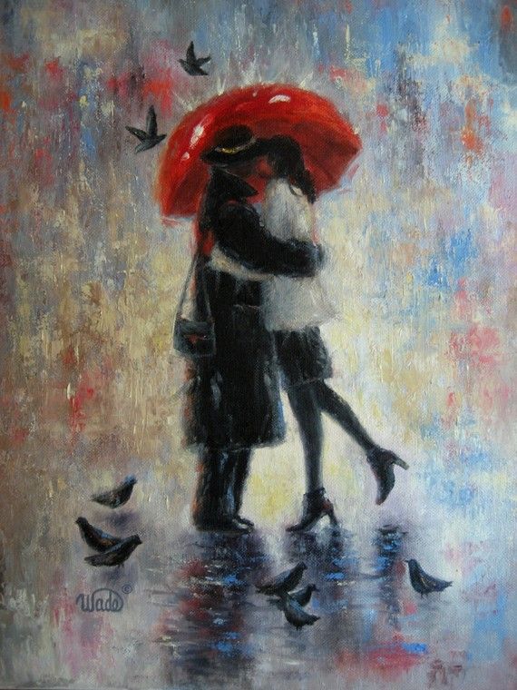 Painting Of People Kissing