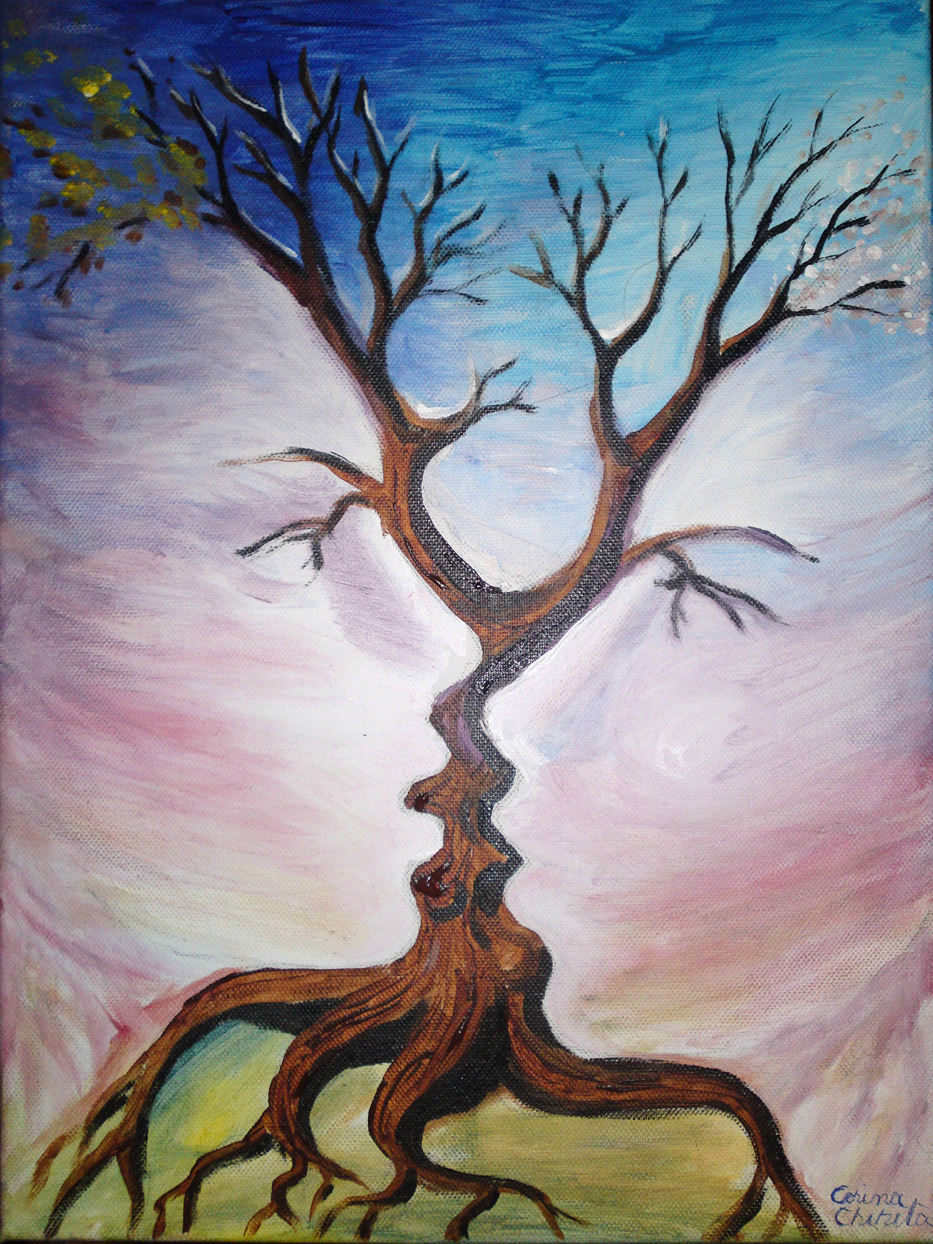 3000x4000 Kissing Korinna's Universe - Painting Of People Kissing