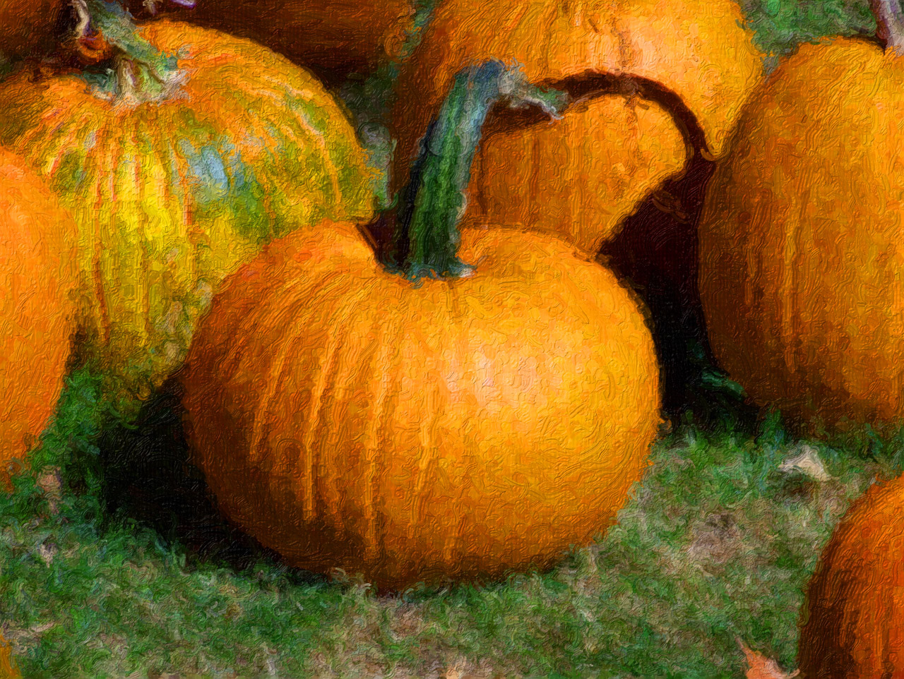 1280x962 Painting Of Pumpkins Free Stock Photo - Painting Of Pumpkins