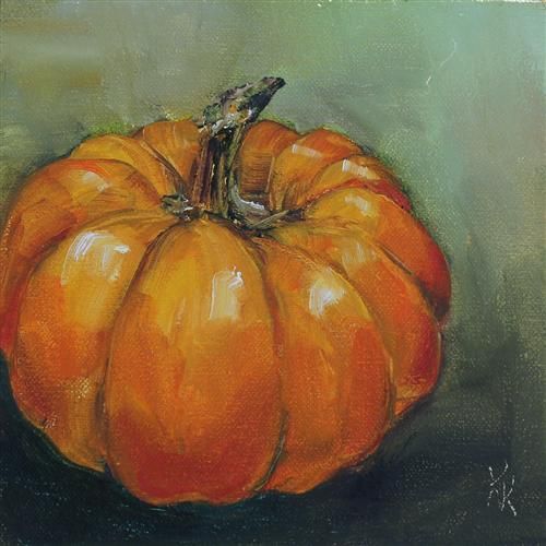 500x500 Interior. Painting Of Pumpkins Pumpkin By Kristine Kainer Simple - Painting Of Pumpkins