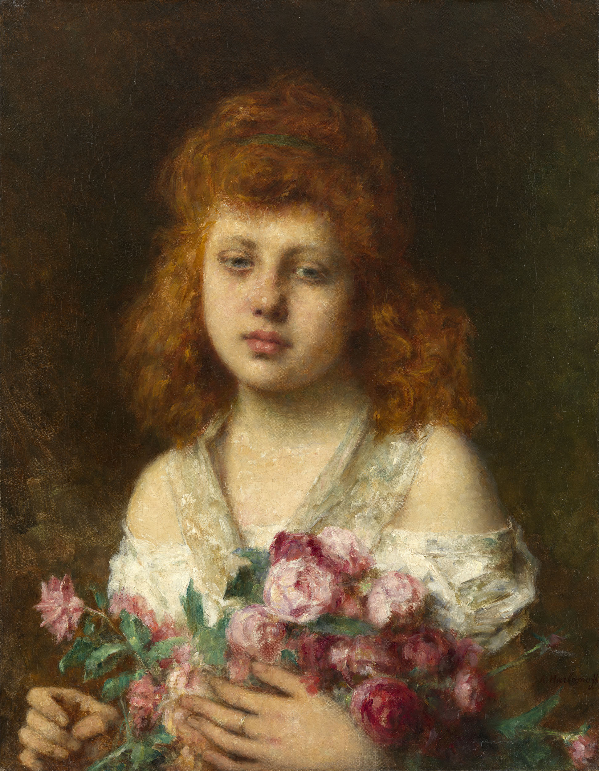 1944x2500 Macdougall's Fine Art Auctions - Painting Of Red Haired Girl