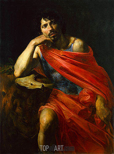 371x500 Samson Valentin De Boulogne Painting Reproduction 15693 Topofart - Painting Of Samson