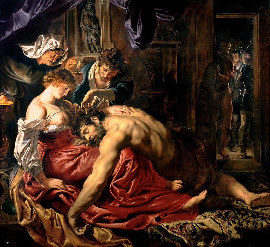 900x823 Samson And Delilah Painting By Peter Paul Rubens - Painting Of Samson