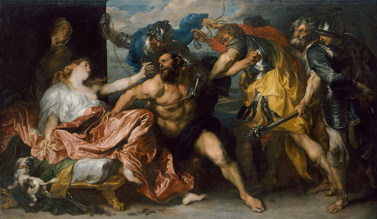 1200x698 Samson And Delilah (Van Dyck, Vienna) - Painting Of Samson