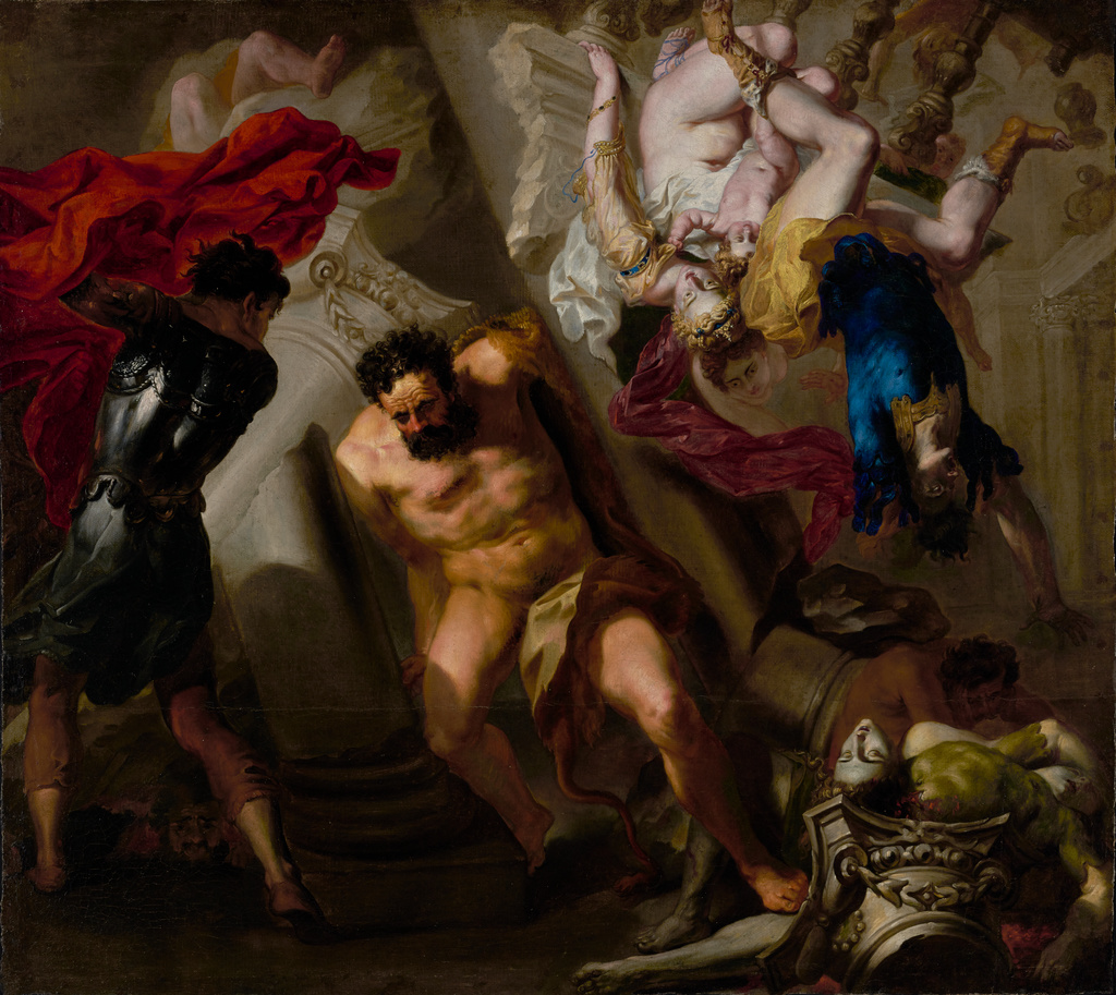 1024x913 The Death Of Samson (Getty Museum) - Painting Of Samson