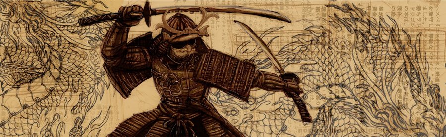 900x278 Samurai Speed Painting 1 !! By Octopusdesenhos - Painting Of Samurai