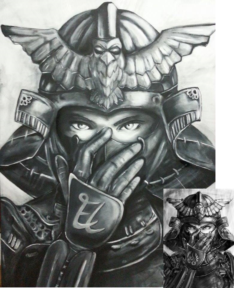 782x962 Samurai Painting By Kyerine - Painting Of Samurai