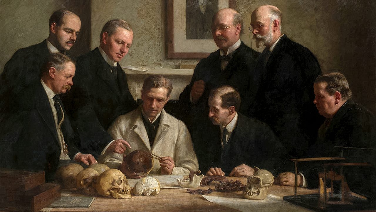 1280x720 Study Reveals Culprit Behind Piltdown Man, One Of Science's Most - Painting Of Science