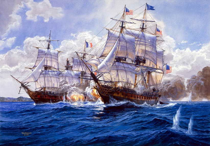 822x571 Best Gift Home Decor Ship Naval Battle Oil Painting Picture - Painting Of Ship