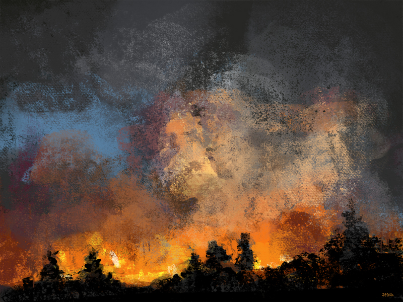 800x600 Psd Painting Smoke By Joshua Gille - Painting Of Smoke