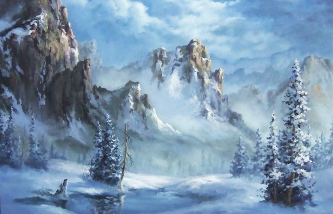 1156x744 Snowy Mountain Paint With Kevin Hill Artist Oil Painting - Painting Of Snowy Mountains