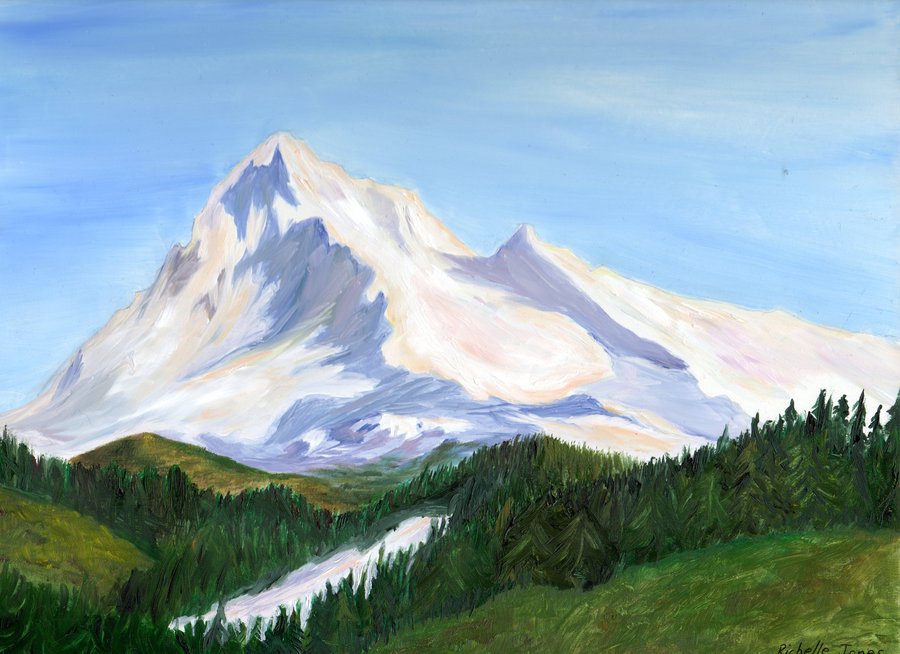 Acrylic Painting Snowy Mountains BEST PAINTING