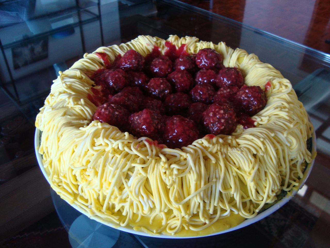 1280x960 Spaghetti And Meatballs Cake Shrine Of Dreams - Painting Of Spaghetti And Meatballs