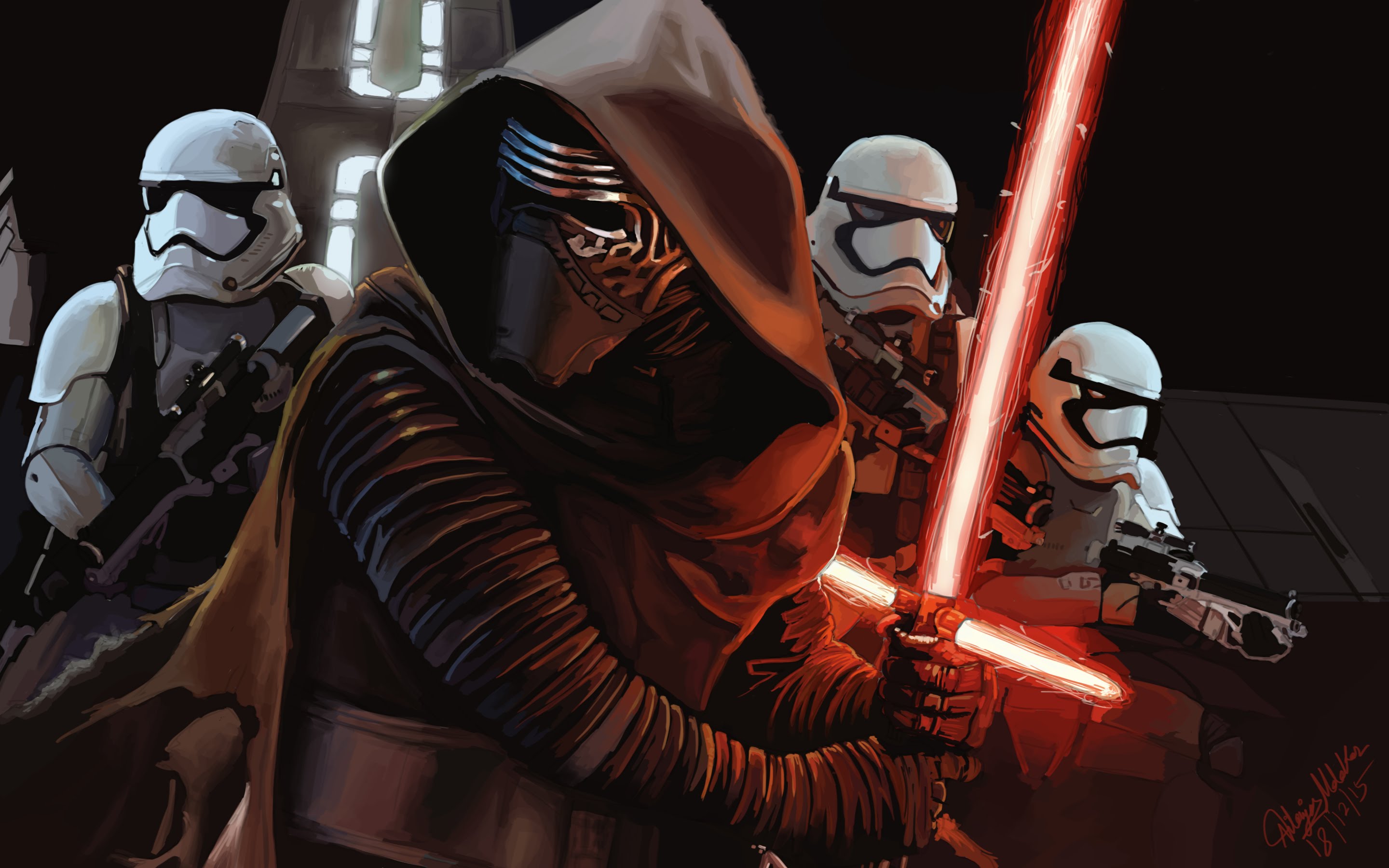 2880x1800 Star Wars - Painting Of Star Wars