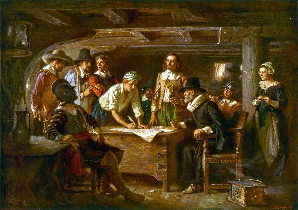 1024x721 Mayflower Compact - Painting Of The Signing Of The Constitution