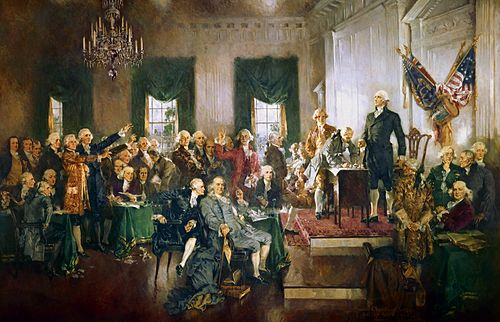 500x322 Scene - Painting Of The Signing Of The Constitution