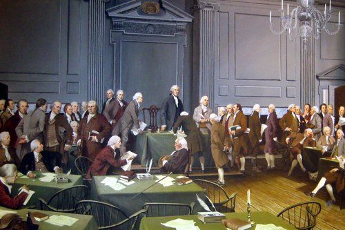 500x333 81796 The Signing Of The Constitution Copy Of Painting By Louis - Painting Of The Signing Of The Constitution