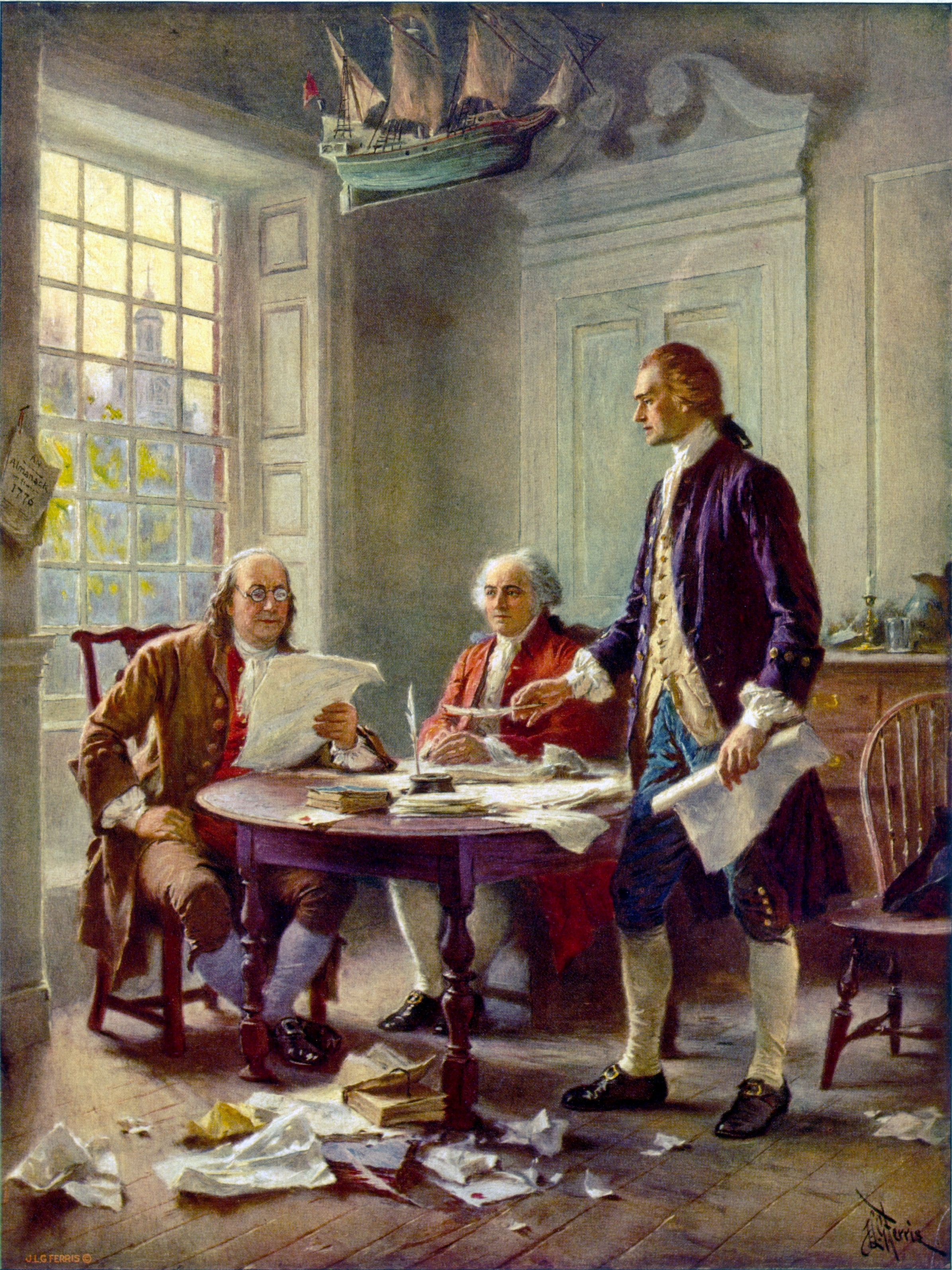 2392x3190 Independence Artwork - Painting Of The Signing Of The Declaration