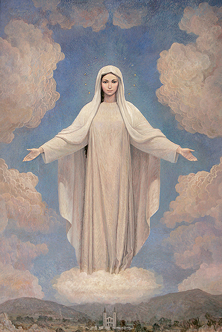 446x666 Painting Of Our Lady The Virgin Mary In St James Church - Painting Of The Virgin Mary