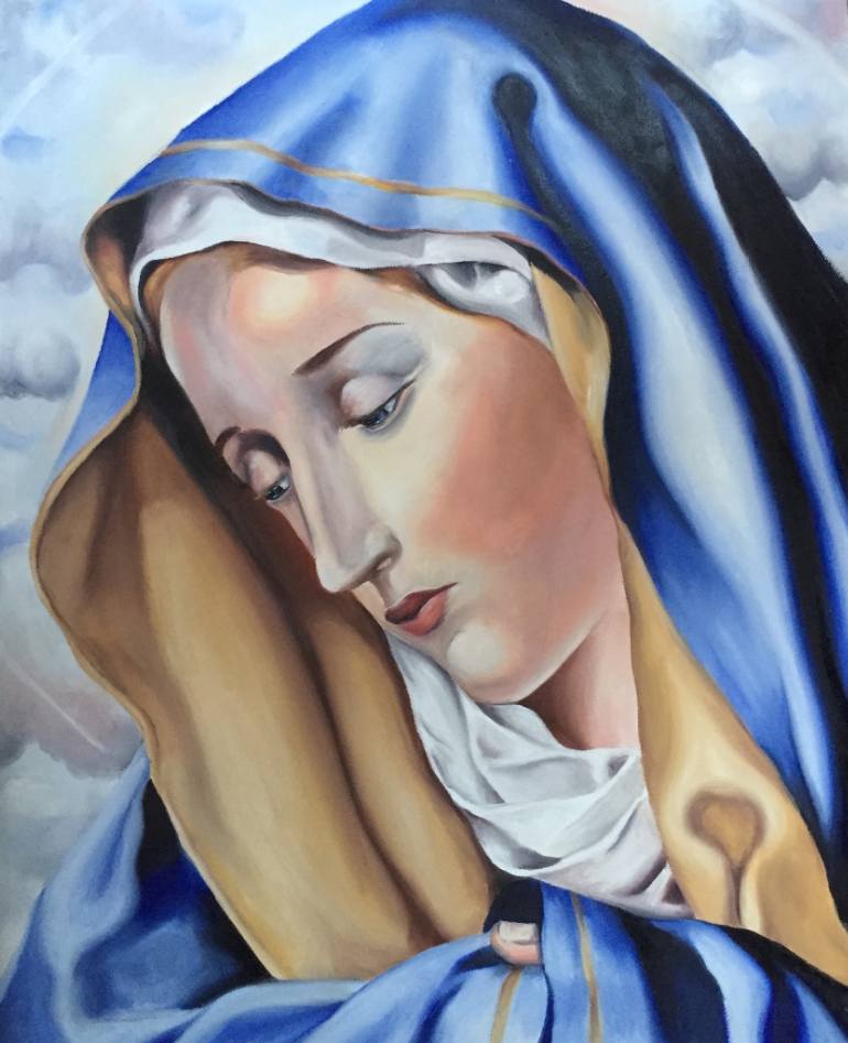 770x947 Saatchi Art Virgin Mary Painting By Deni Marie - Painting Of The Virgin Mary