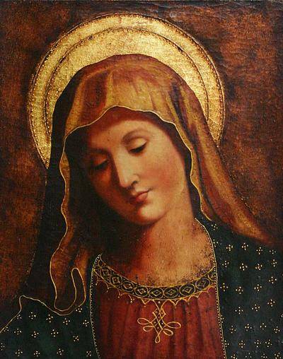 400x508 Virgin Mary Italian Master Inspired Peru Oil Painting - Painting Of The Virgin Mary