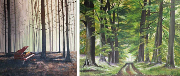 720x304 New Painting - Painting Of The Woods