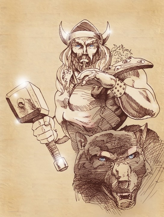 545x720 Thor Painting - Painting Of Thor