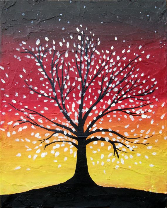 570x710 Tree Of Life Painting Wall Art Decor Woodland Nature Tree Of Life - Painting Of Trees On Canvas