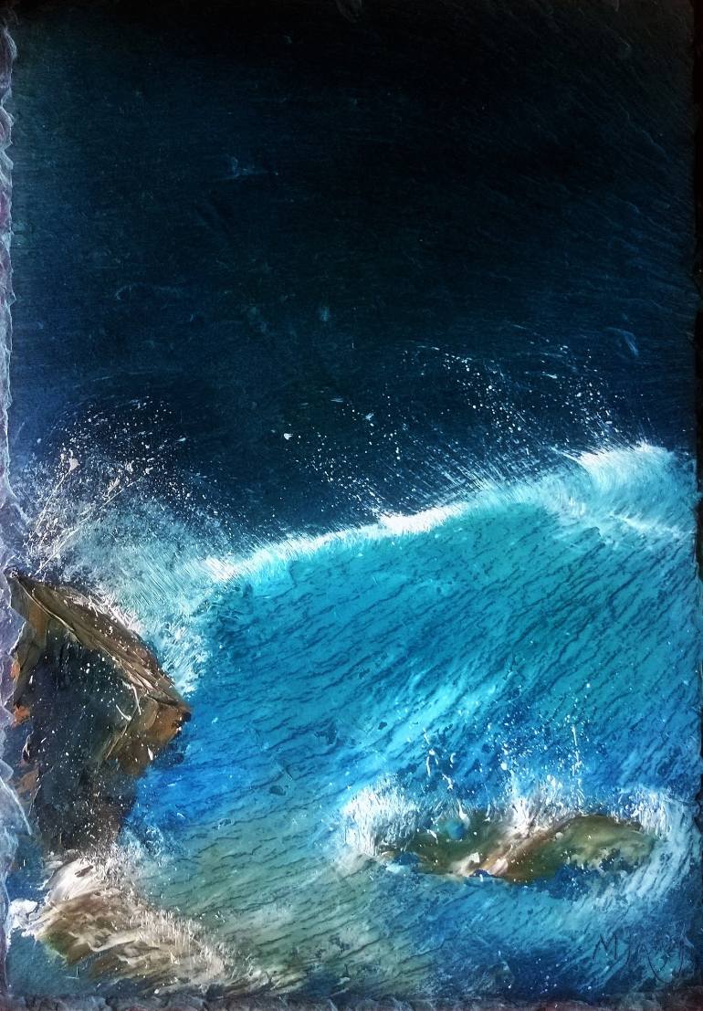 770x1107 Saatchi Art Tsunami Painting By Mike Russell - Painting Of Tsunami