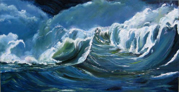 717x368 Spiritual Tsunami - Painting Of Tsunami
