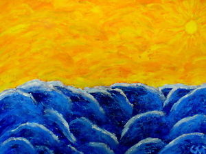 300x225 The West Coast Tsunami Original Abstract Painting By - Painting Of Tsunami