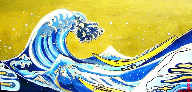 640x308 Yuri Miku Artwork Tsunami - Painting Of Tsunami