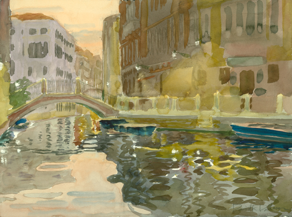 600x445 David E. Dallison Venice, Italy Watercolor Paintings - Painting Of Venice Italy