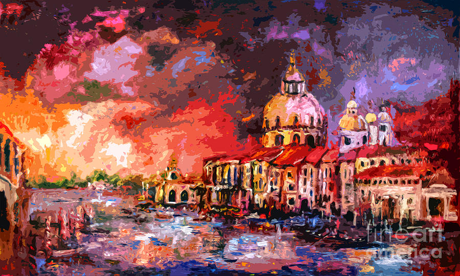 900x540 Venice Canal Italy Painting By Ginette Callaway - Painting Of Venice Italy